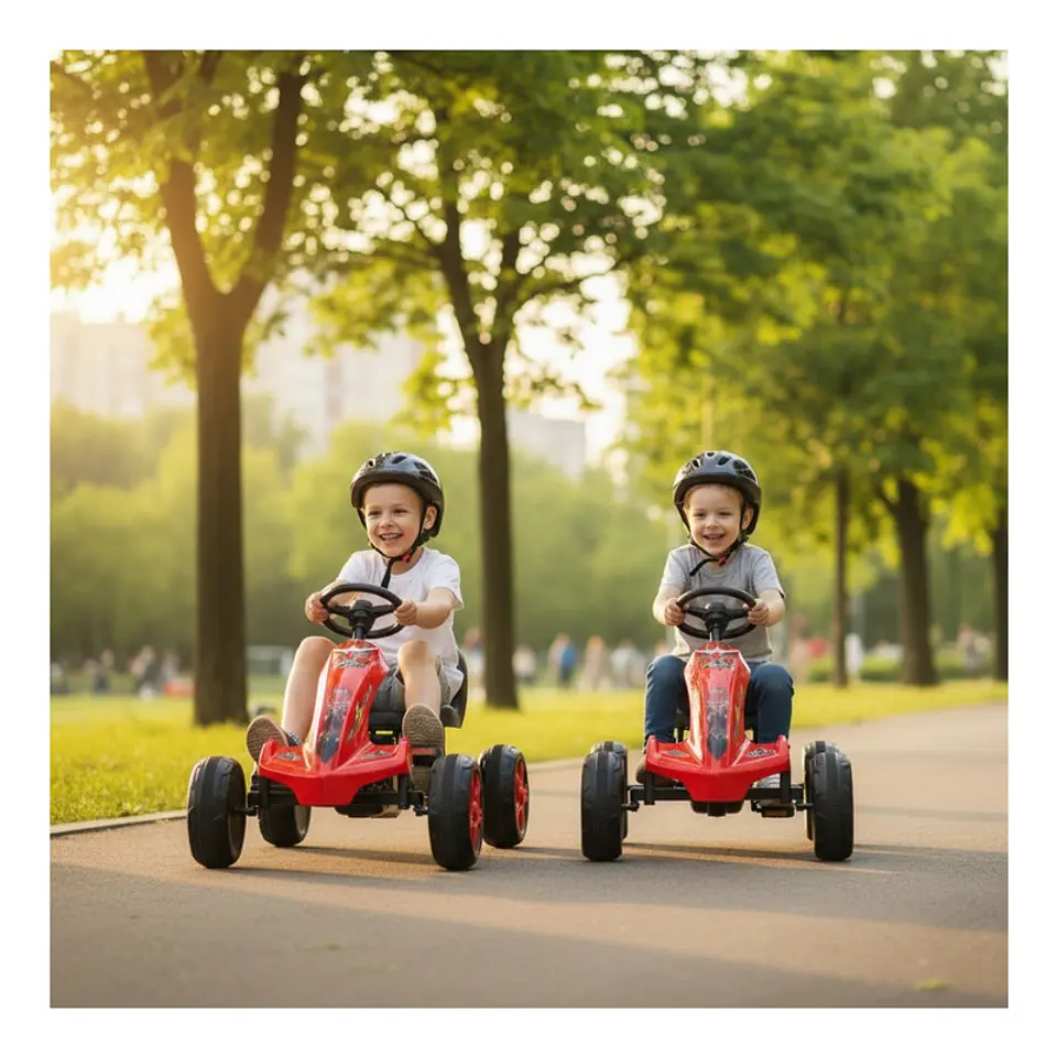 Auto Batería Go Kart Eléctrico Infantil Volt Rojo  3