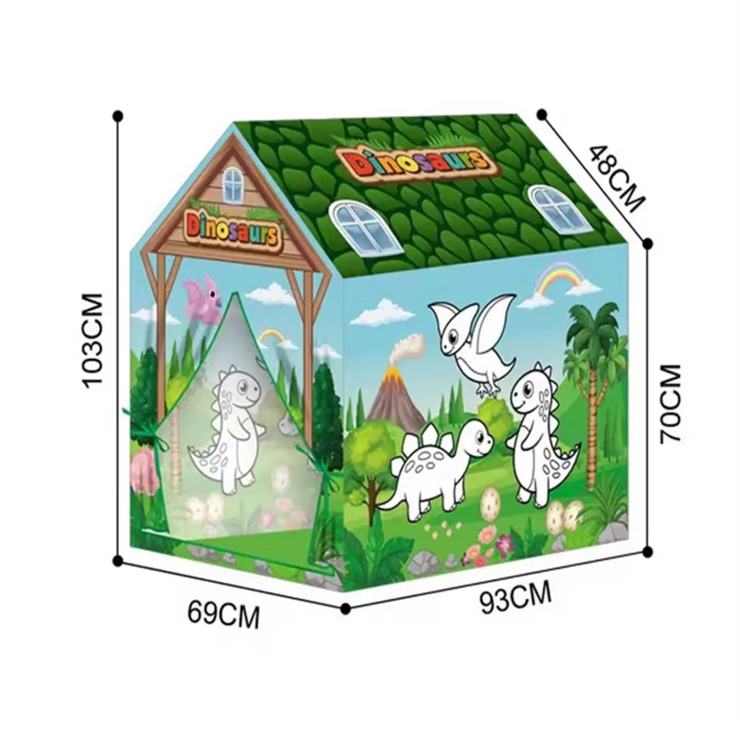 Carpa Infantil Creativa Para Pintar Casita Juegos T-REX 2