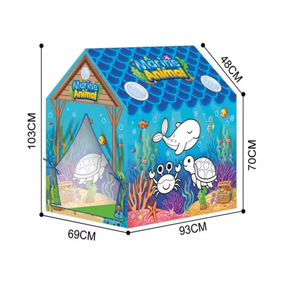 Carpa Infantil Creativa Para Pintar Casita Juegos WALLY 1