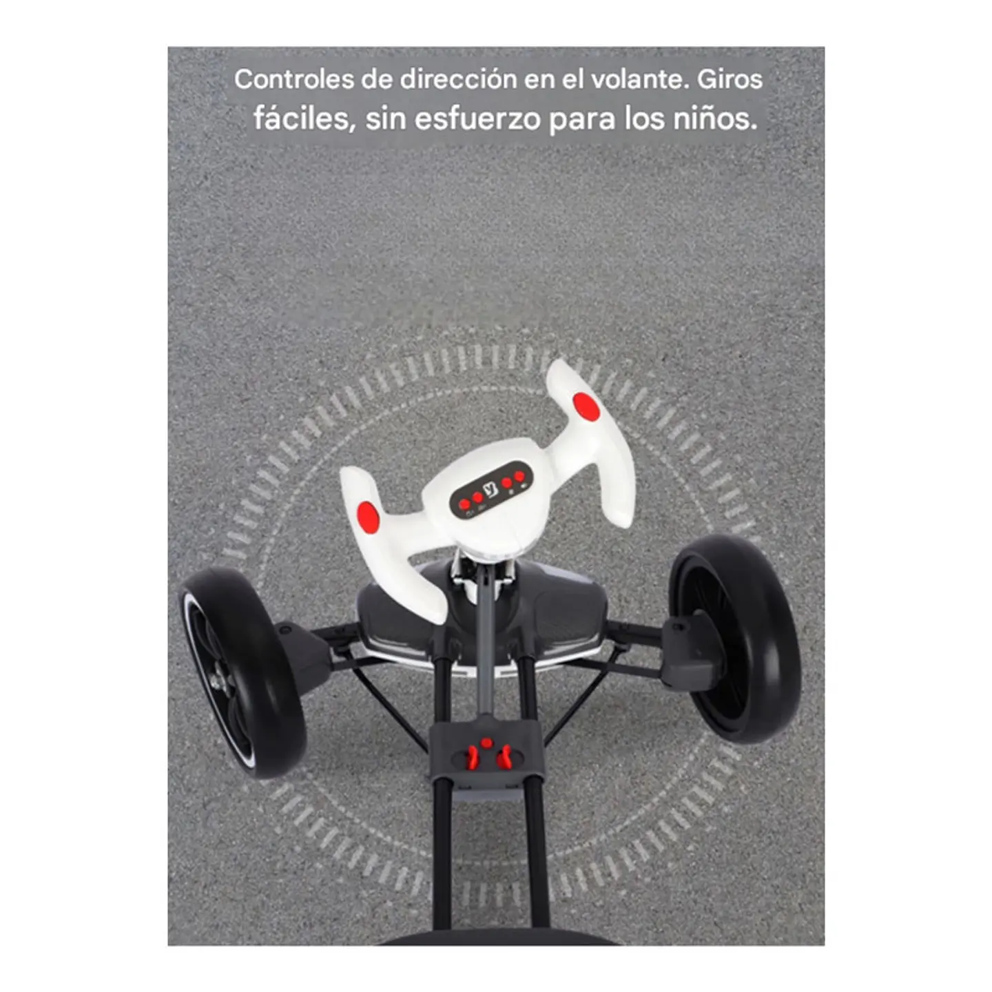 Auto Batería Go Kart Eléctrico Infantil Drift Amarillo 5