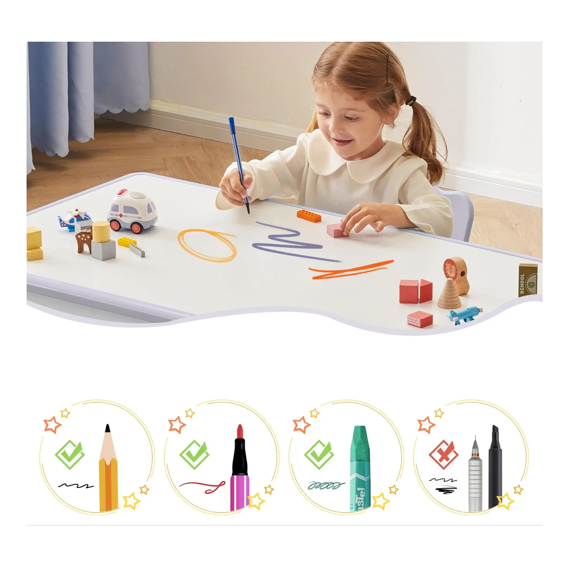 Mesa Infantil Con 2 Sillas Junior Desk BRID 3