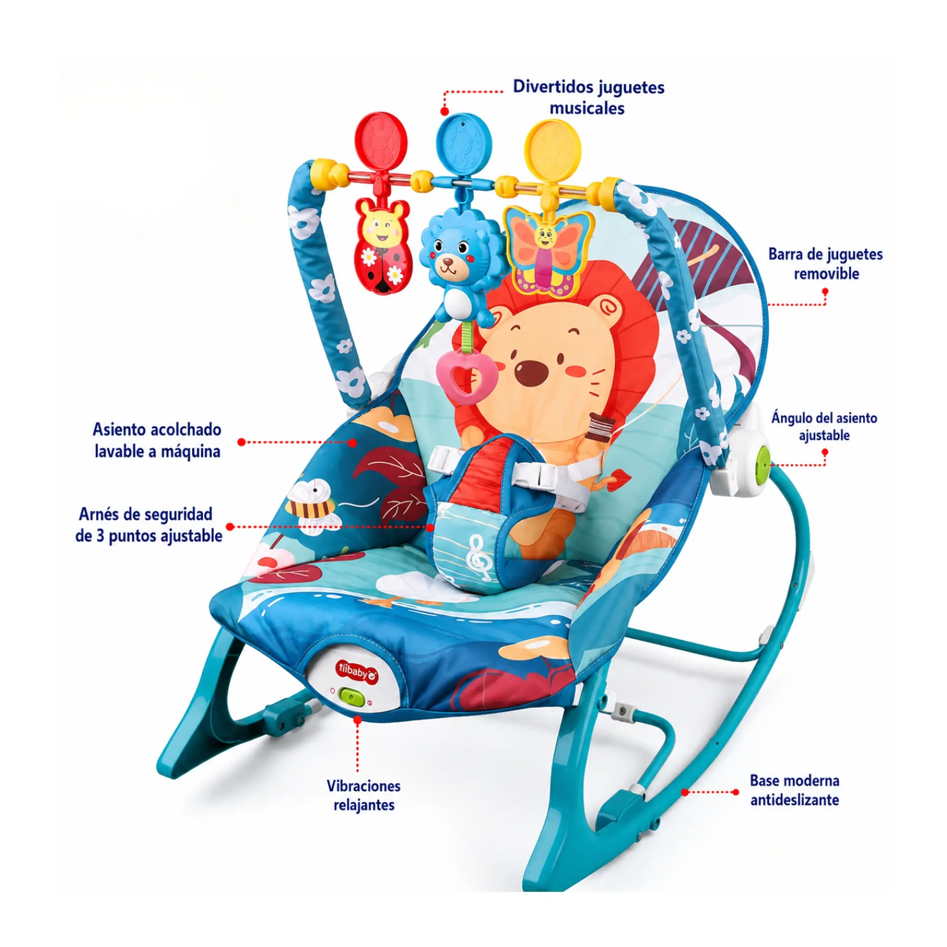 Silla Nido Vibratoria Infantil Musical Bebe Snug  4