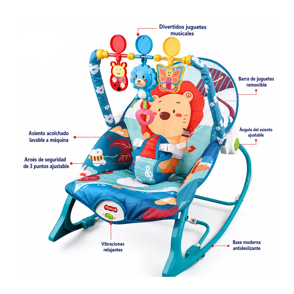 Silla Nido Vibratoria Infantil Musical Bebe Snug  4
