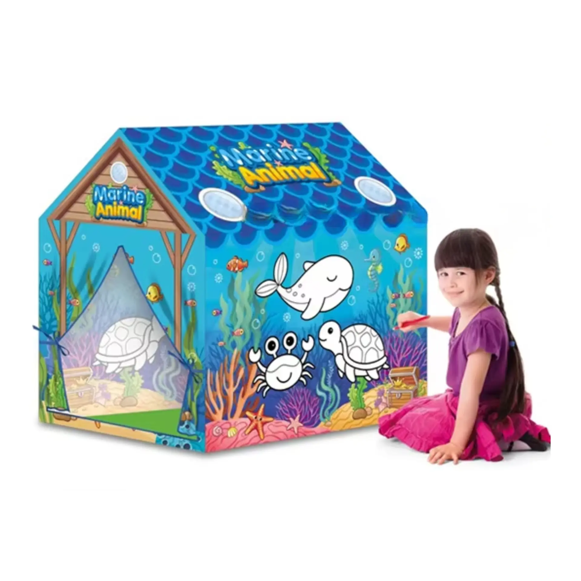 Carpa Infantil Creativa Para Pintar Casita Juegos WALLY 1