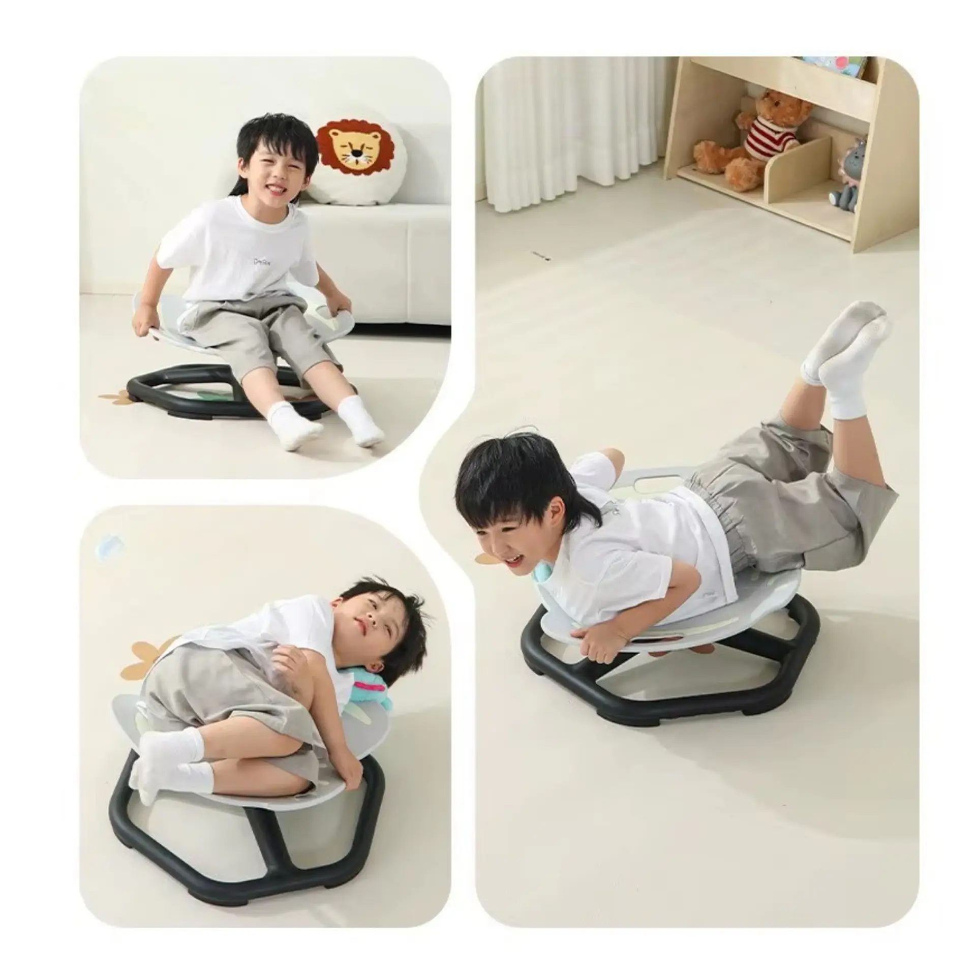 Silla Giratoria Sensorial Infantil Orbit Glow 360° Elefente 4