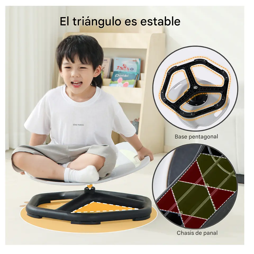 Silla Giratoria Sensorial Infantil Orbit Glow 360° Elefente 5