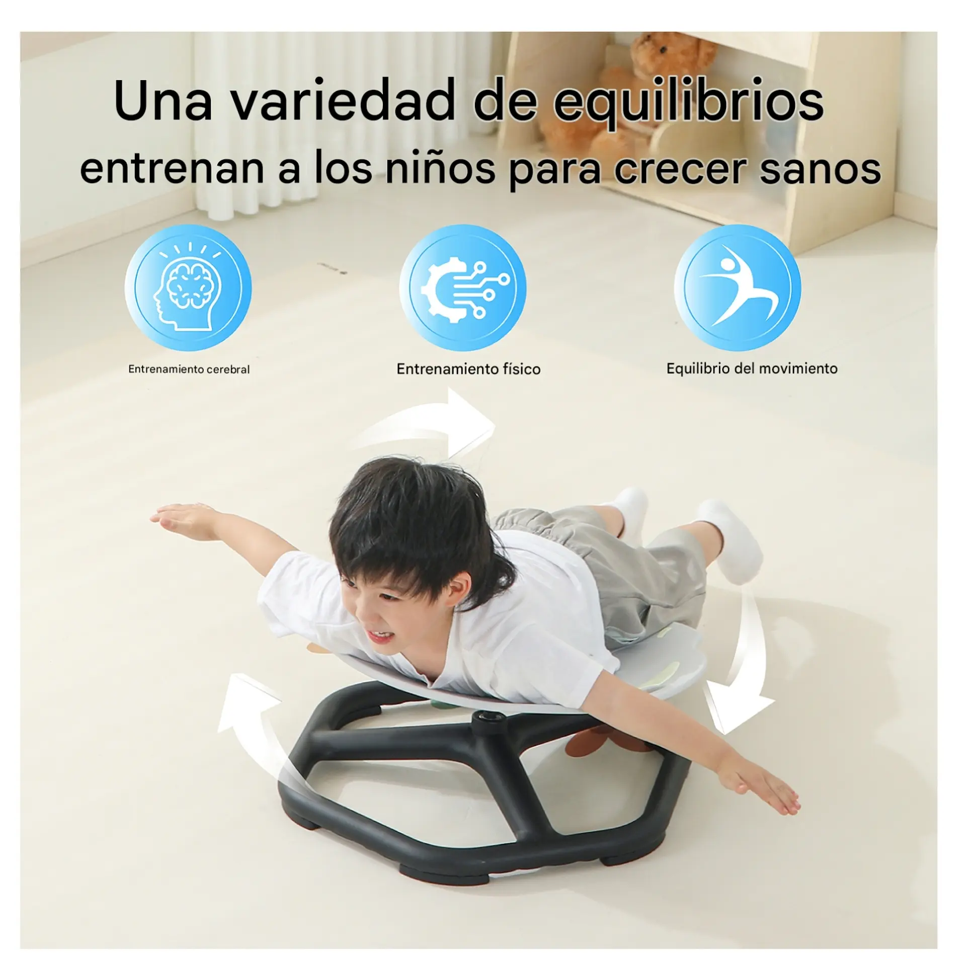 Silla Giratoria Sensorial Infantil Orbit Glow 360° Elefente 7