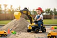 Auto Batería 12V Excavadora 2 Motores Eléctrico Infantil  - Miniatura 3