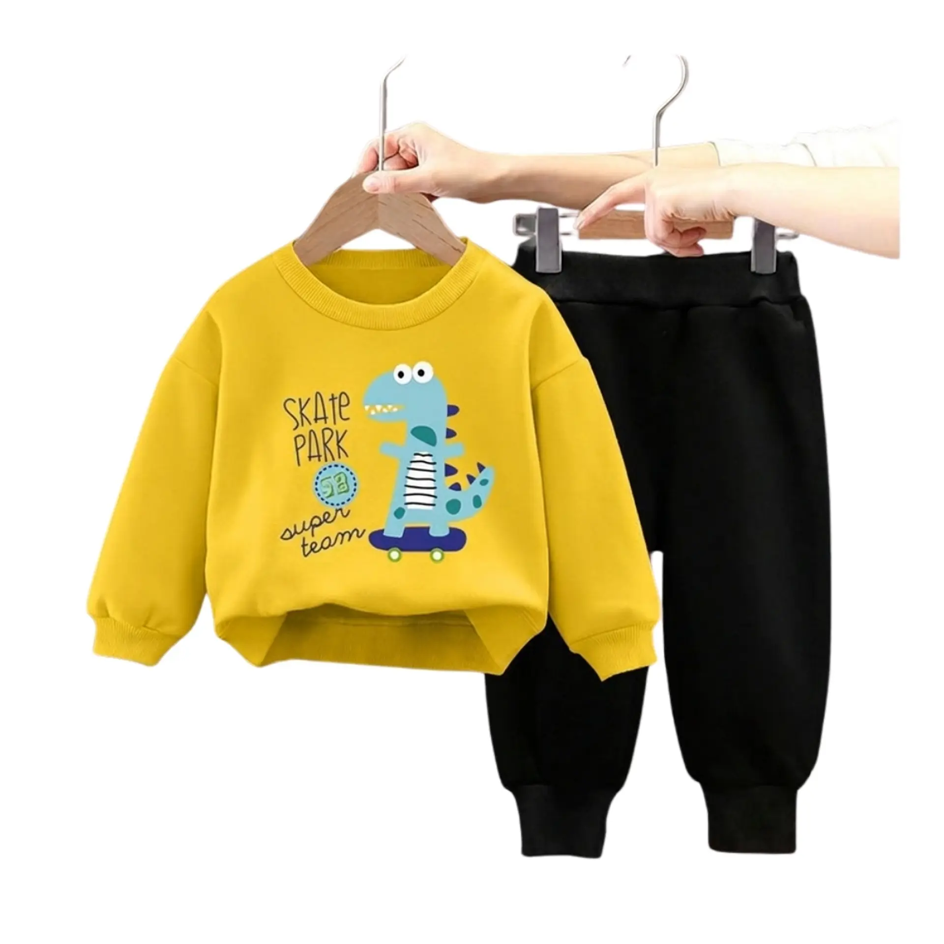 Buzo Niño Infantil Algodon 2 piezas Poleron Dino Skate 5