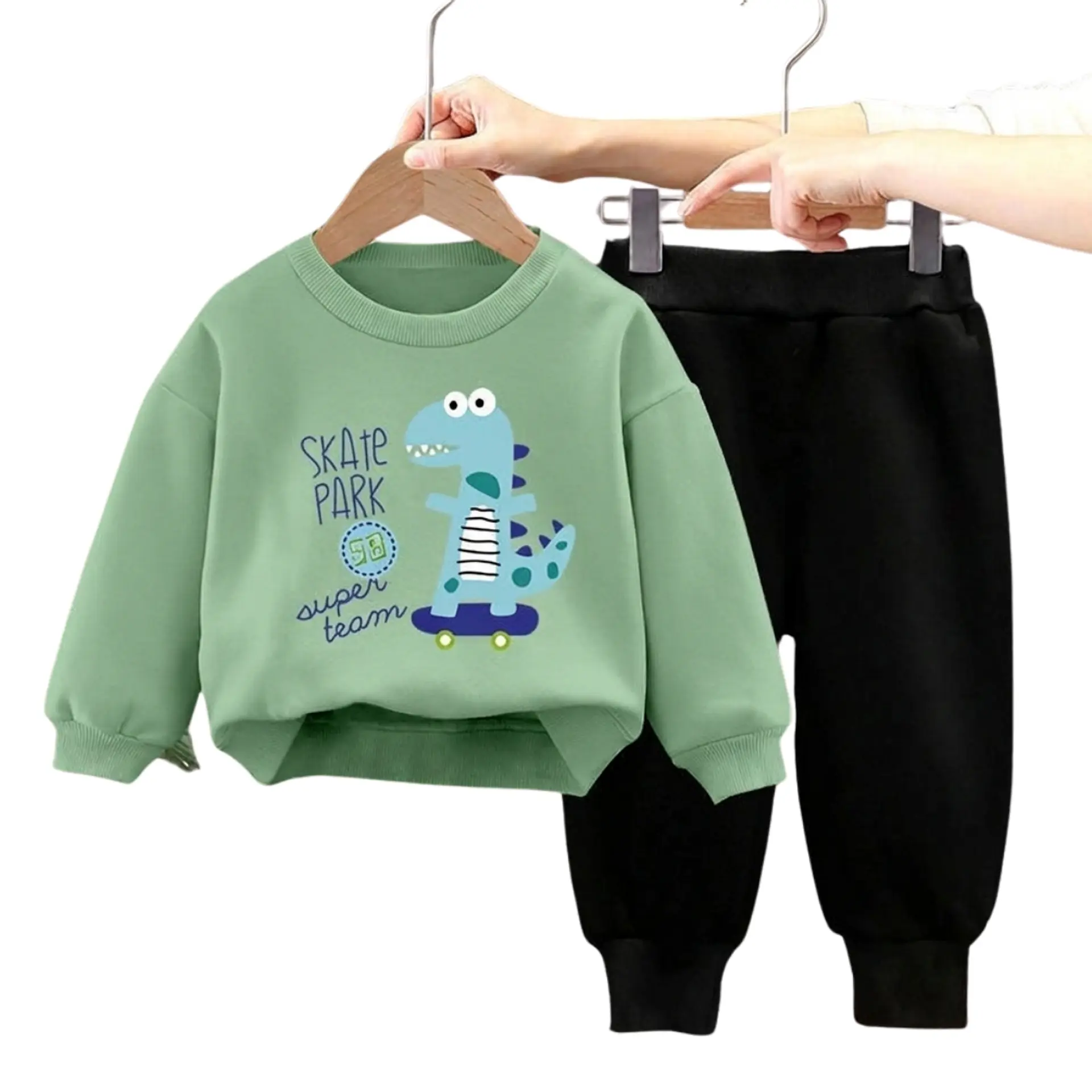 Buzo Niño Infantil Algodon 2 piezas Poleron Dino Skate 10