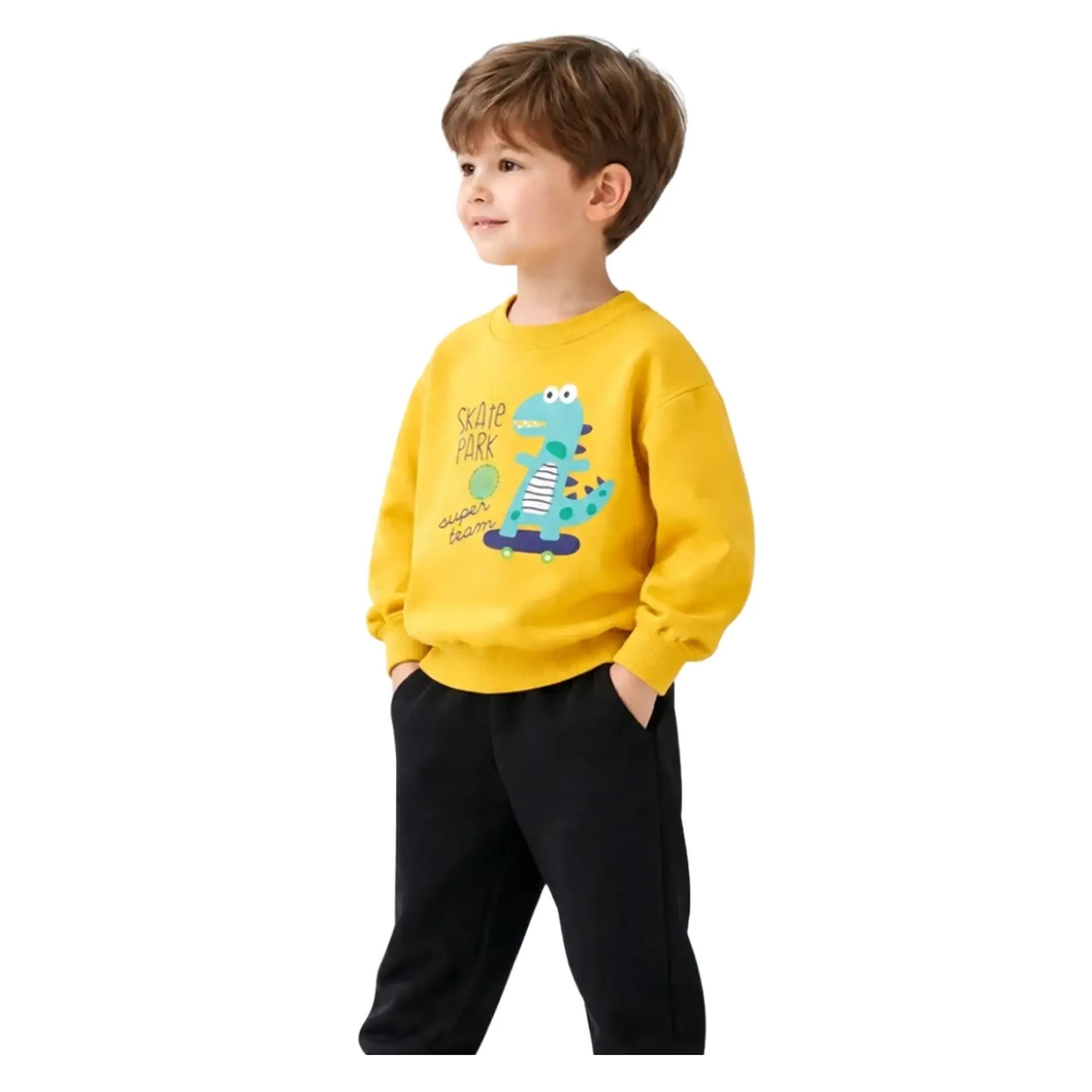 Buzo Niño Infantil Algodon 2 piezas Poleron Dino Skate 8