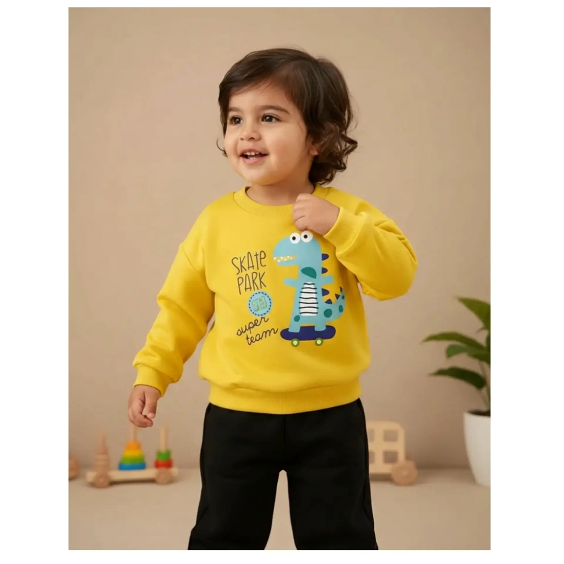 Buzo Niño Infantil Algodon 2 piezas Poleron Dino Skate 16