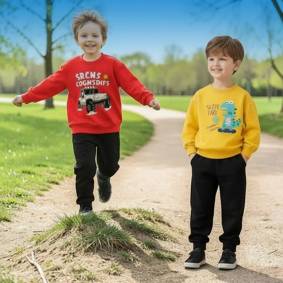 Buzo Niño Infantil Algodon 2 piezas Poleron Truck 4