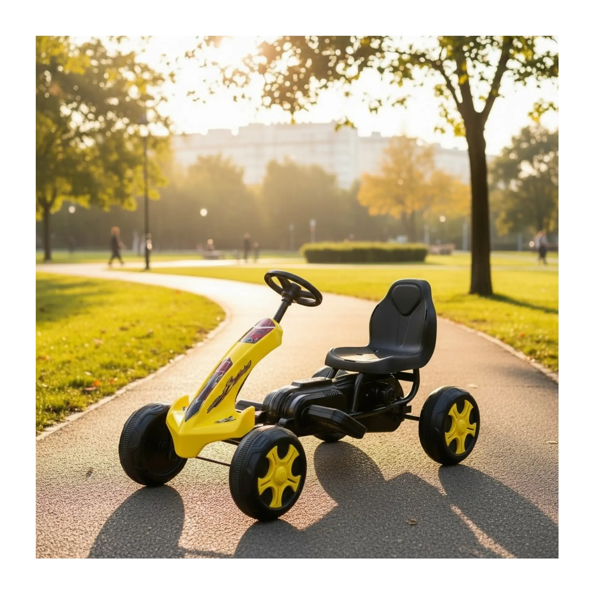 Auto Batería Go Kart Eléctrico Infantil Volt Amarillo  5