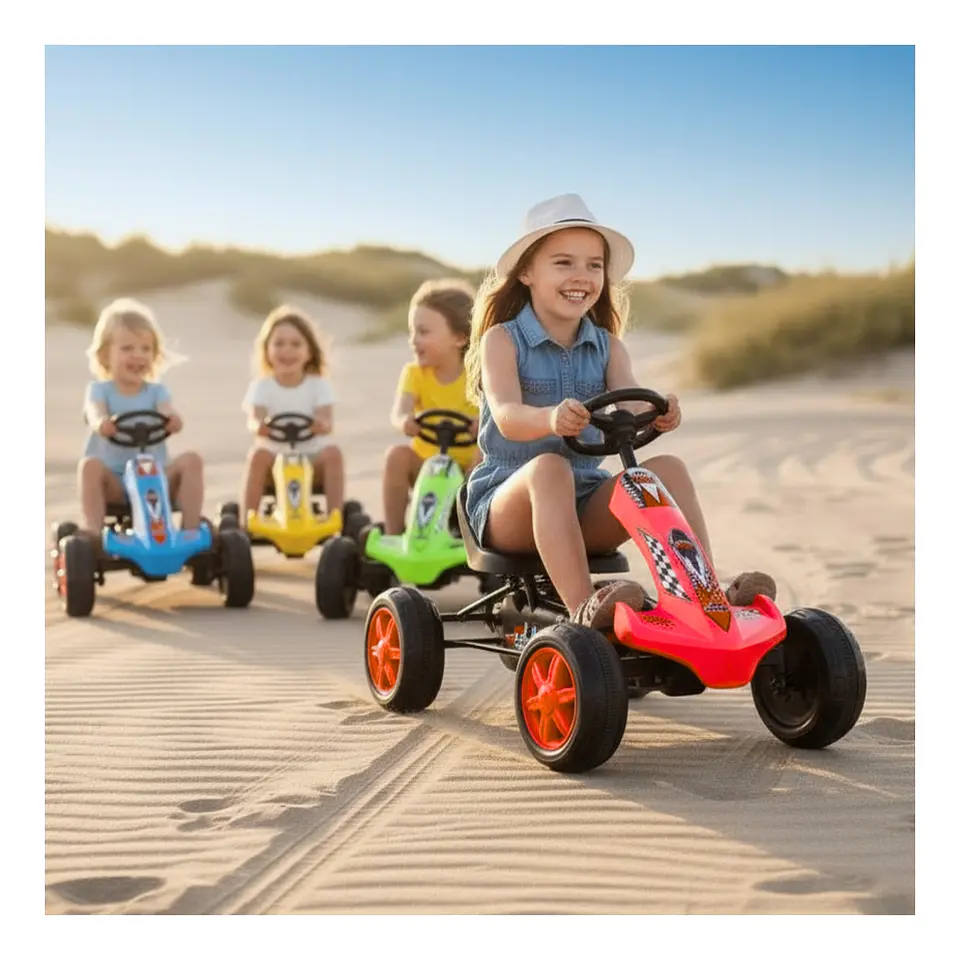 Auto Batería Go Kart Eléctrico Infantil Volt Rojo  3