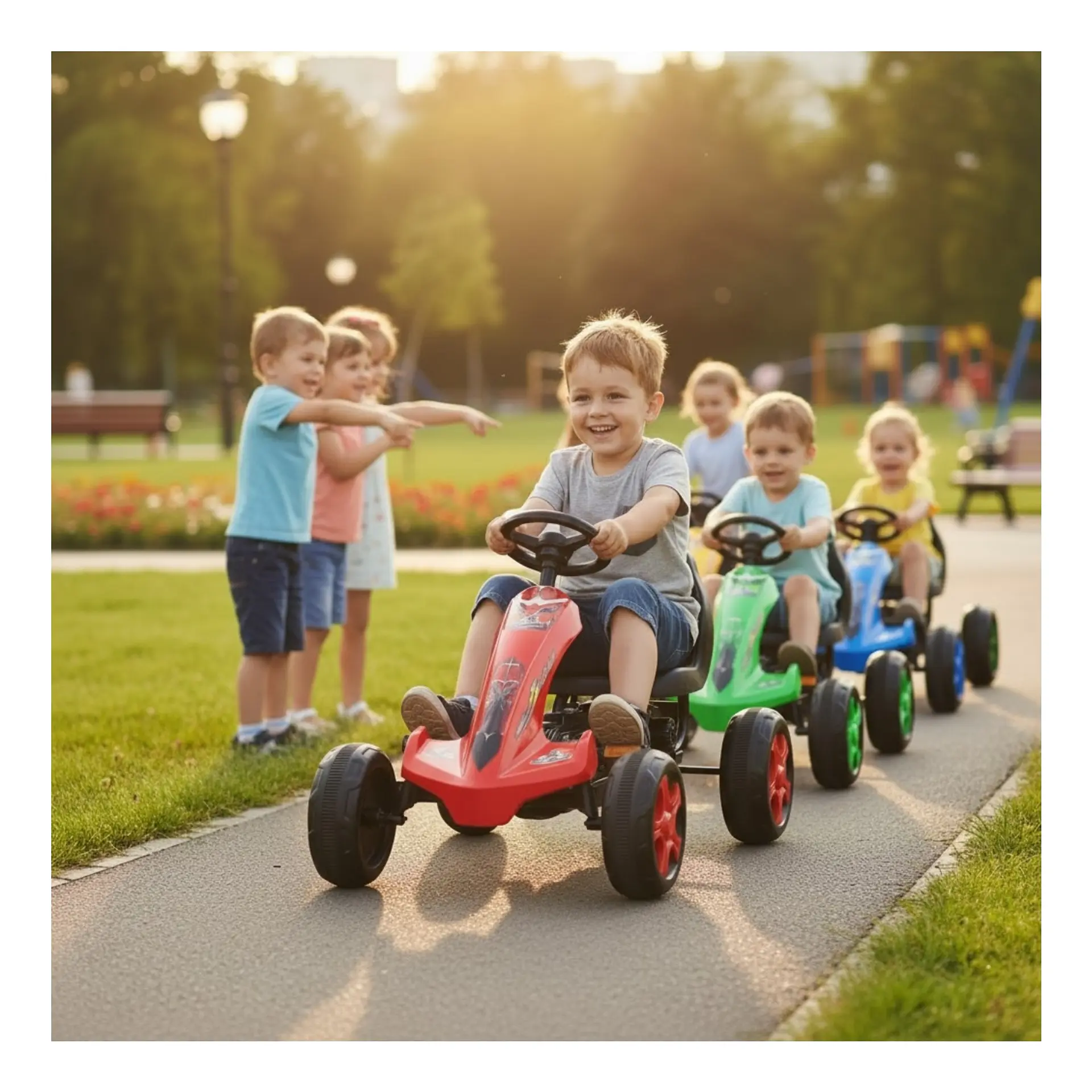 Auto Batería Go Kart Eléctrico Infantil Volt Rojo  4
