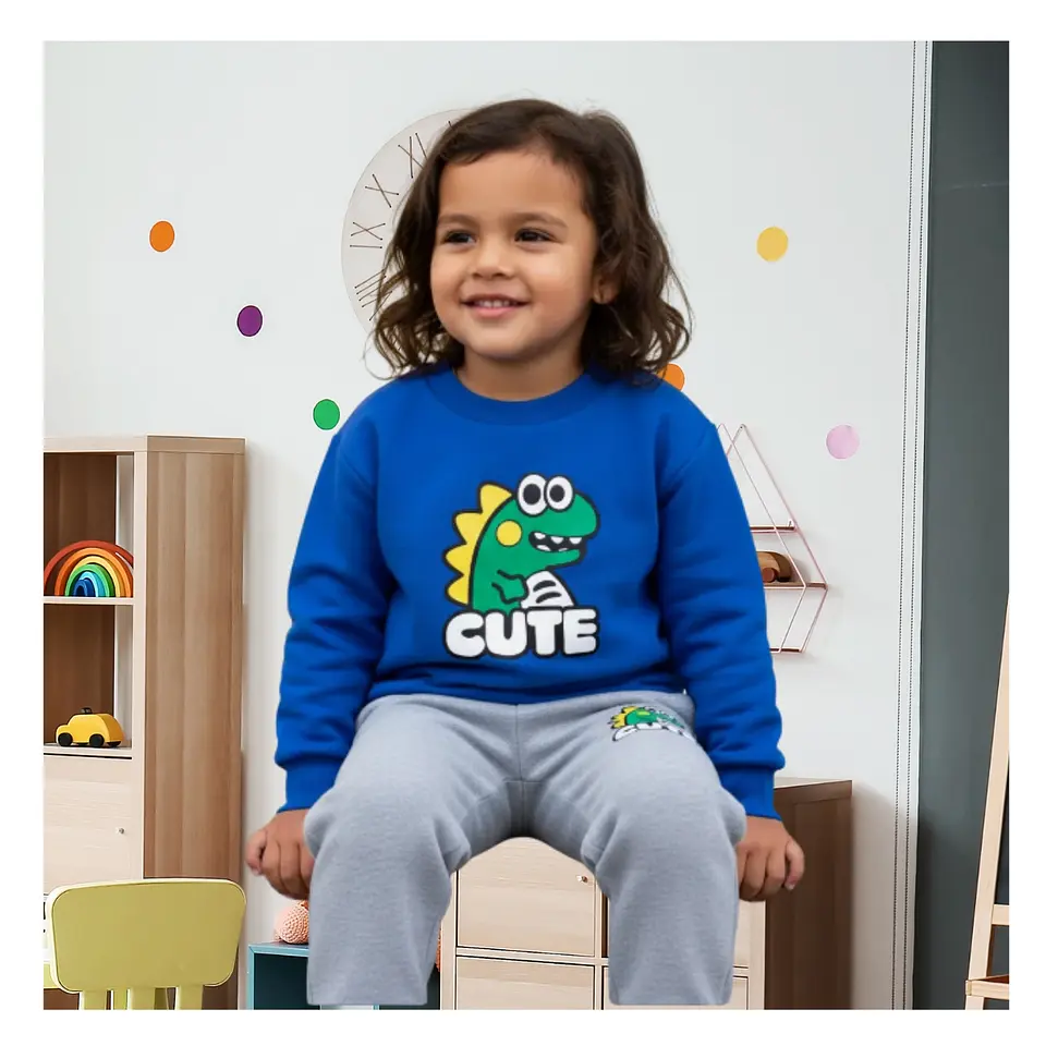 Buzo Niño Infantil Algodon Poleron Pantalon Dino 1