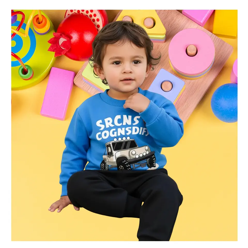 Buzo Niño Infantil Algodon 2 piezas Poleron Truck 2