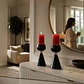 Portavela Candelabro Decorativo Negro Metal 19 Vintage - Miniatura 6