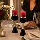 Candelabro Portavela Decorativo Negro Vintage Metal 24 - Miniatura 7