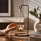 Porta Vela Candelabro Metálico Pirámide Columpio - Miniatura 2