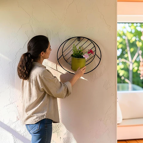 Repisa Flotante Porta Macetero Porta Vela Deco 24cm Circulo
