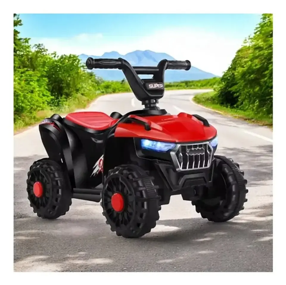 Moto Batería Eléctrico Infantil Atlas Roja Juguete  1