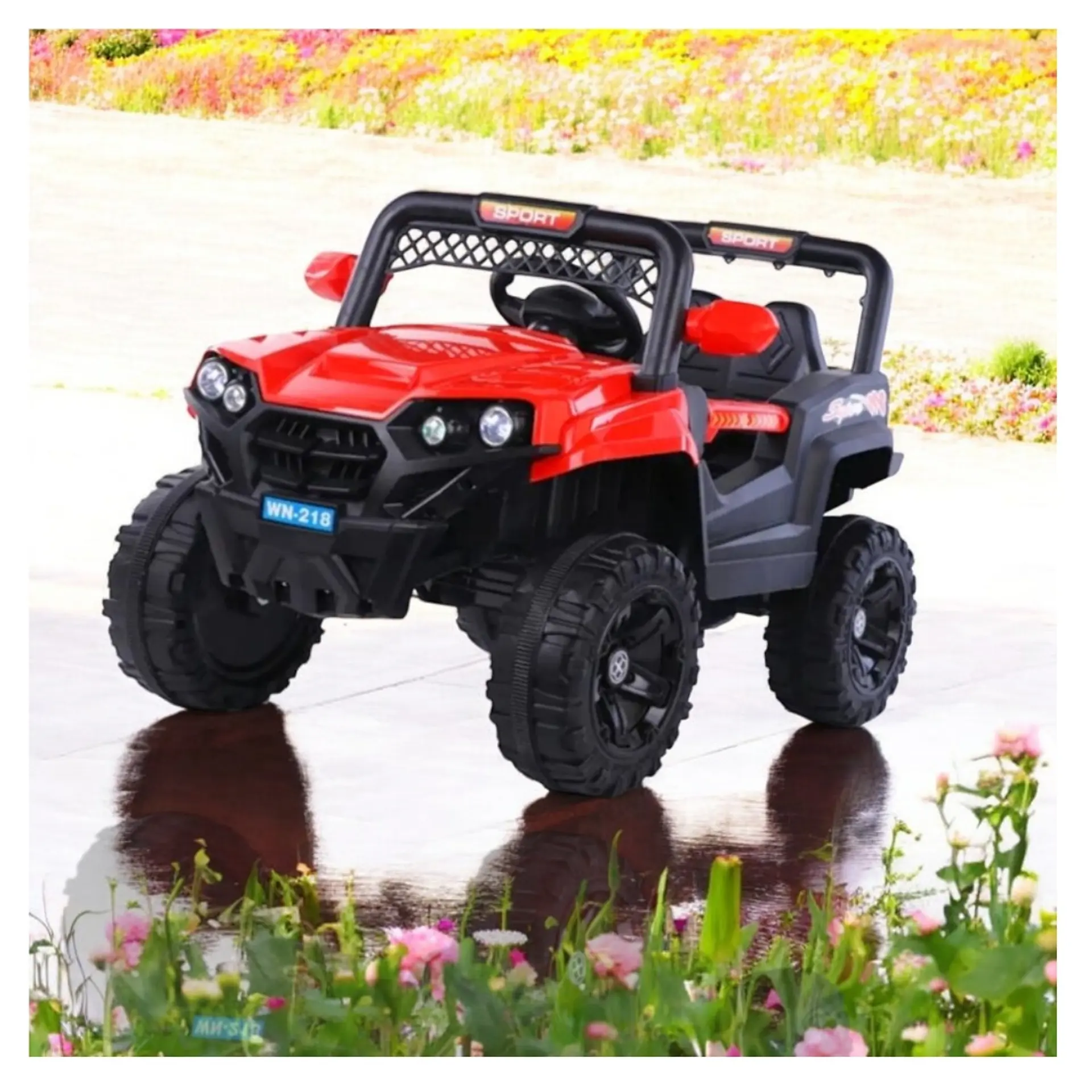 Auto Batería Jeep Eléctrico Infantil 12V Control Trail Rojo  8