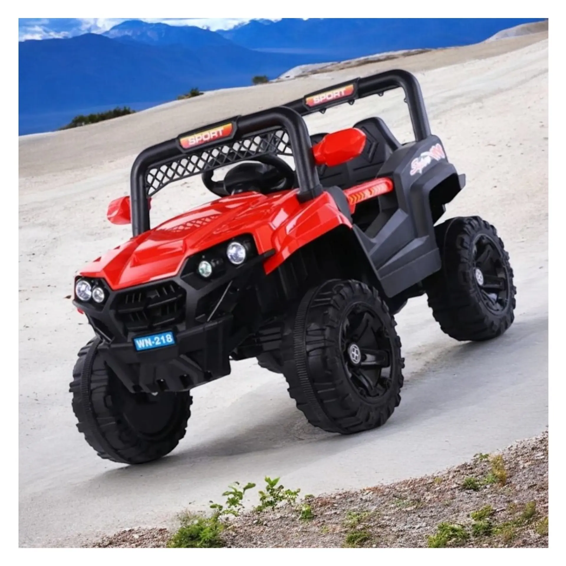 Auto Batería Jeep Eléctrico Infantil 12V Control Trail Rojo  7