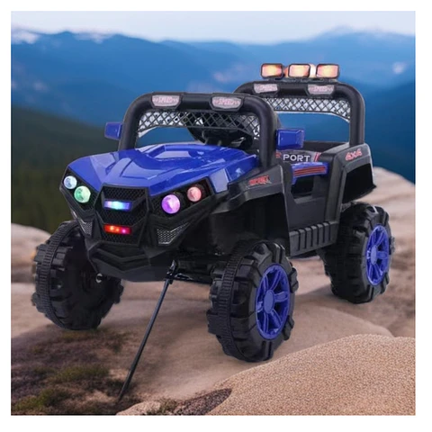 Auto Batería Jeep Eléctrico Infantil 12V Control Trail Azul 