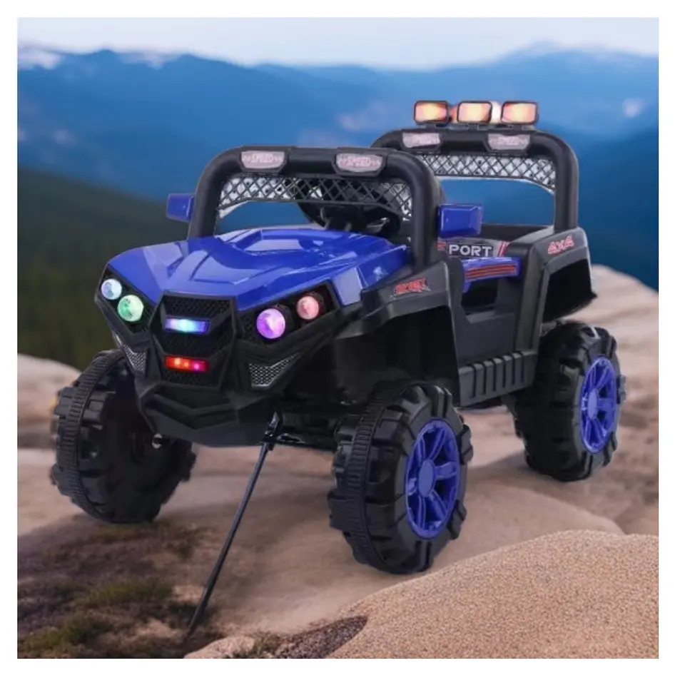 Auto Batería Jeep Eléctrico Infantil 12V Control Trail Azul  1