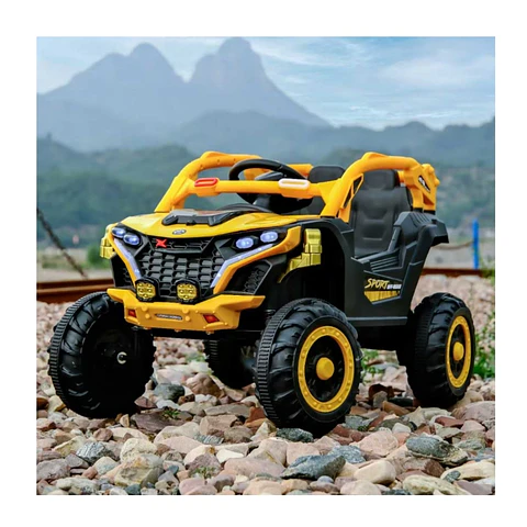 Auto Batería Eléctrico Infantil 12V Control Buggy Amarillo 