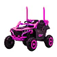 Auto Batería Eléctrico Infantil 12V Control Buggy Rosado  - Miniatura 4