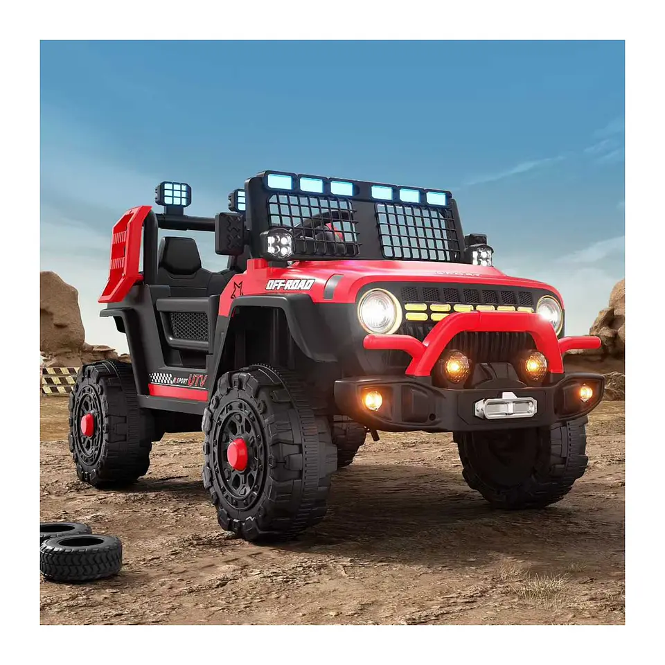 Auto Batería Jeep Eléctrico Infantil 12V Control Blaze Rojo  1