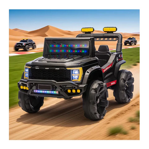 Auto Batería Jeep Eléctrico Infantil 12V Control Storm Negro 