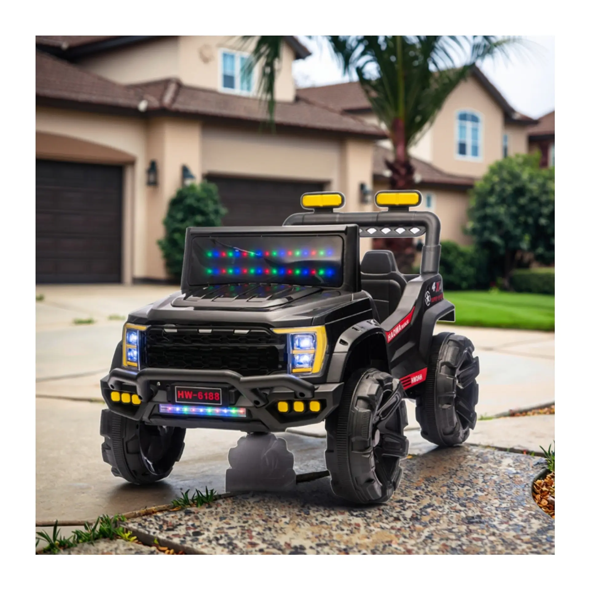 Auto Batería Jeep Eléctrico Infantil 12V Control Storm Negro  4