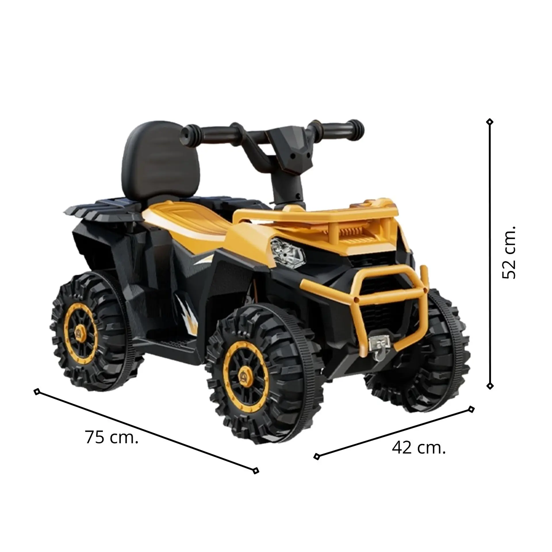 Moto Batería Eléctrico Infantil Thunder Amarilla Juguete  5
