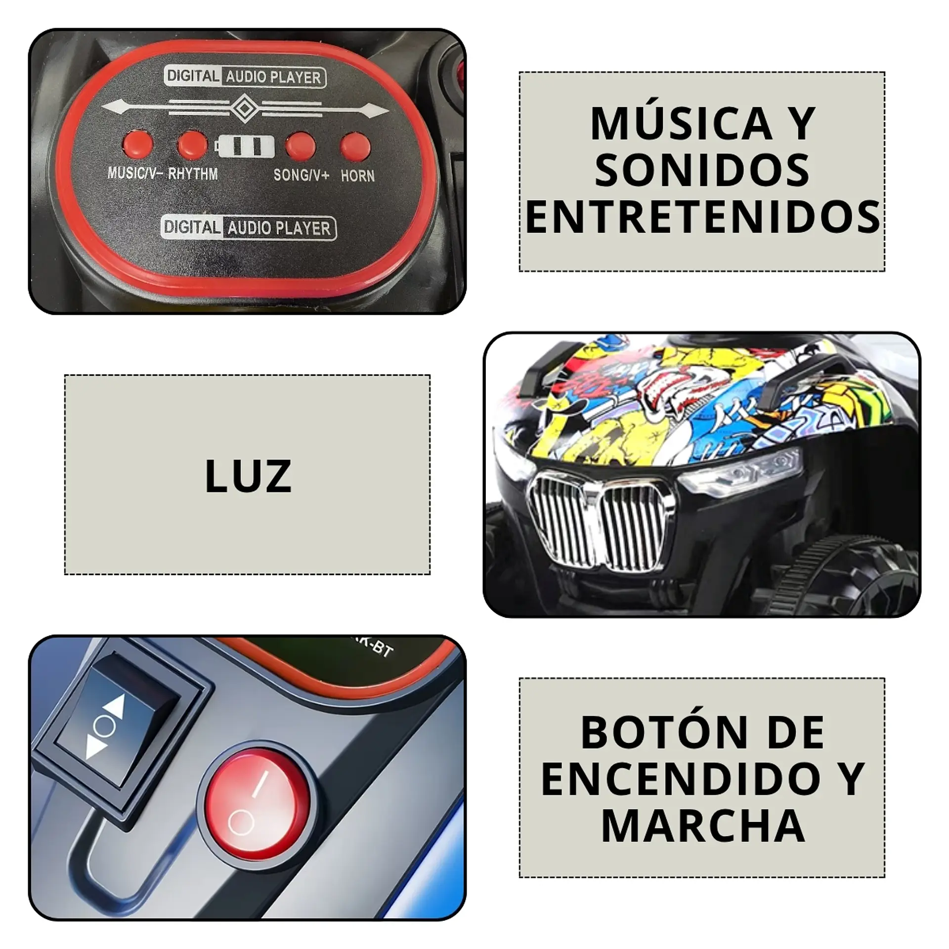 Moto Batería Eléctrico Infantil Atlas Diseño Juguete  5