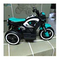 Moto Batería Eléctrico Infantil Beast Turquesa Juguete  - Miniatura 6
