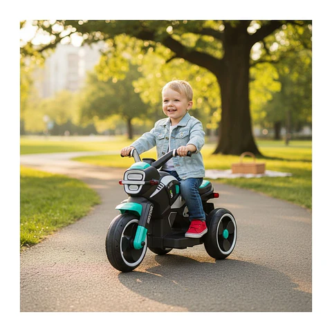 Moto Batería Eléctrico Infantil Beast Turquesa Juguete 