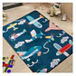 Alfombra Infantil Estampada 80x120 cm Aviones - Miniatura 1