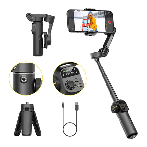 Estabilizador Celular Gimbal 3 Ejes Seguimiento AI