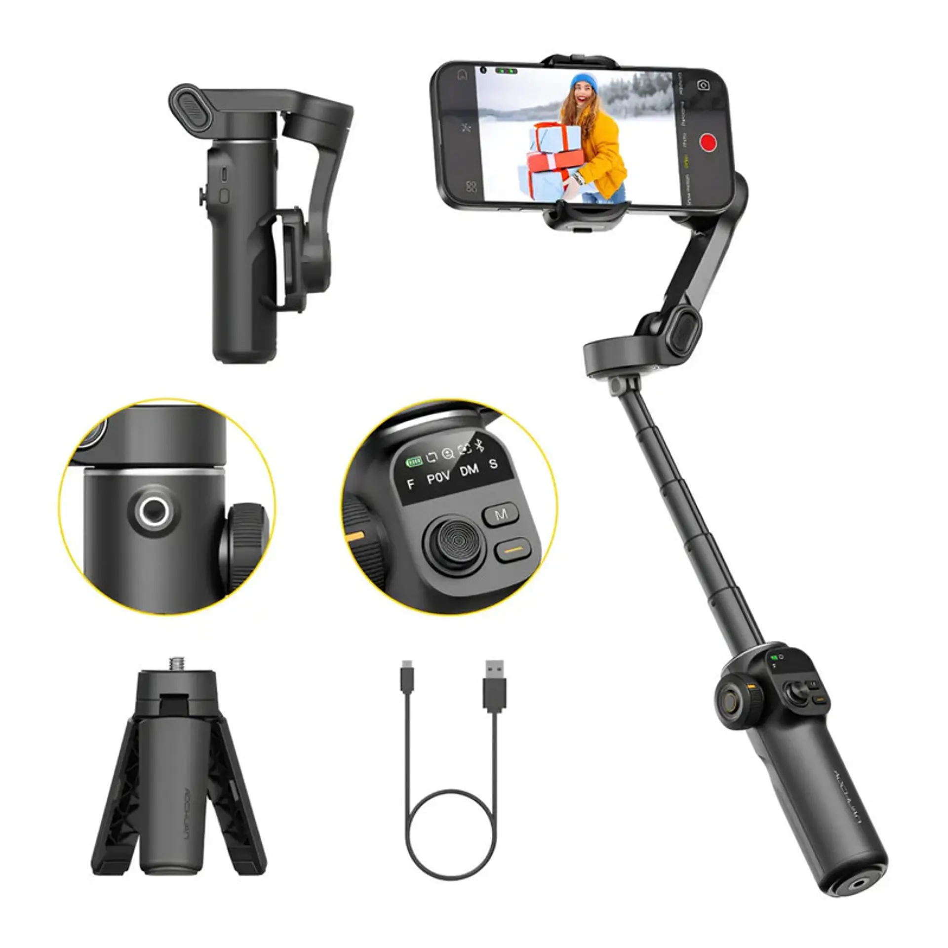 Estabilizador Celular Gimbal 3 Ejes Seguimiento AI 1