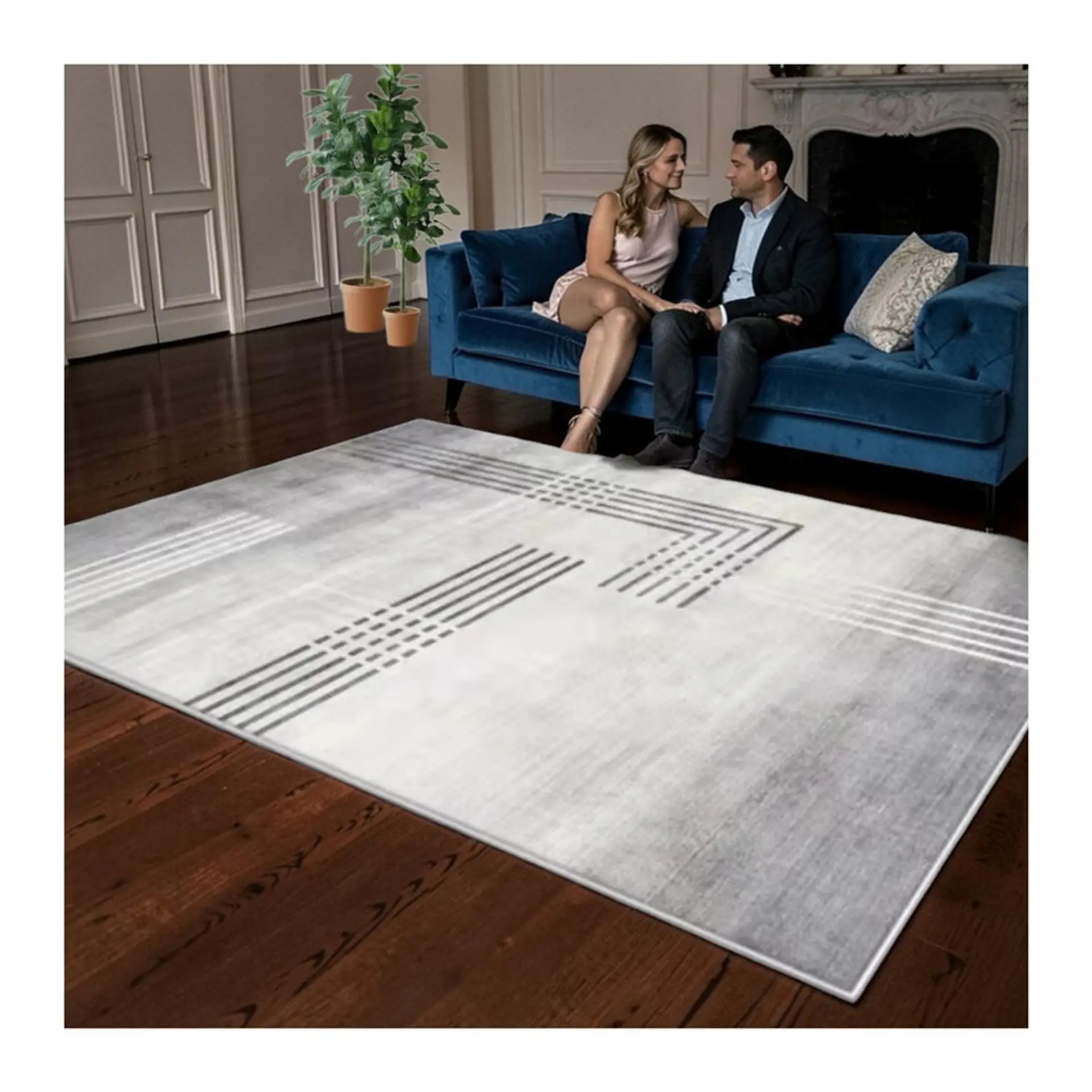 Alfombra Living Estampada 120X160 cm Sezze 2