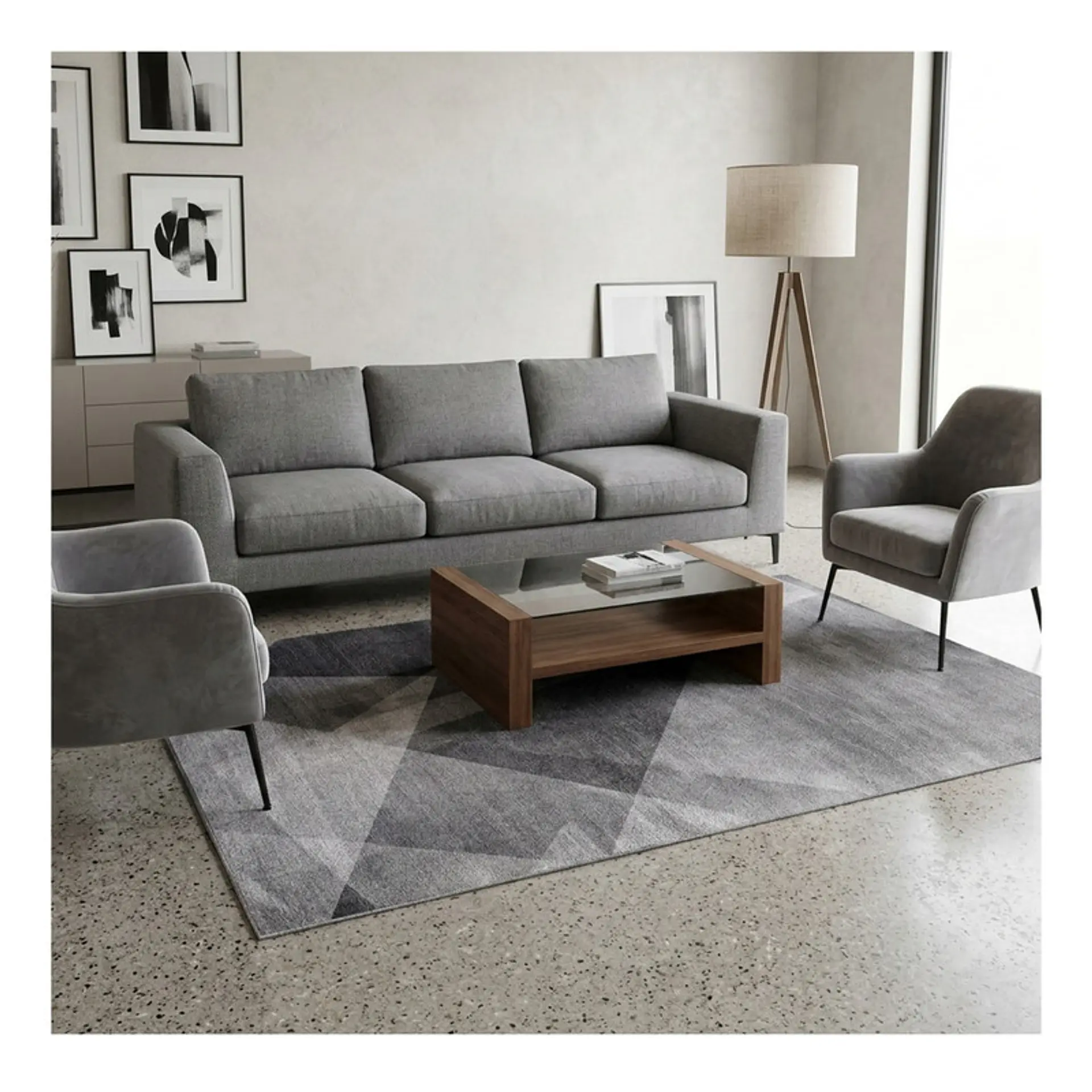 Alfombra Living Estampada 120X160 cm Trento 2