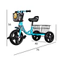 Triciclo Infantil Bici Canasto Metalico  Azul - Miniatura 3