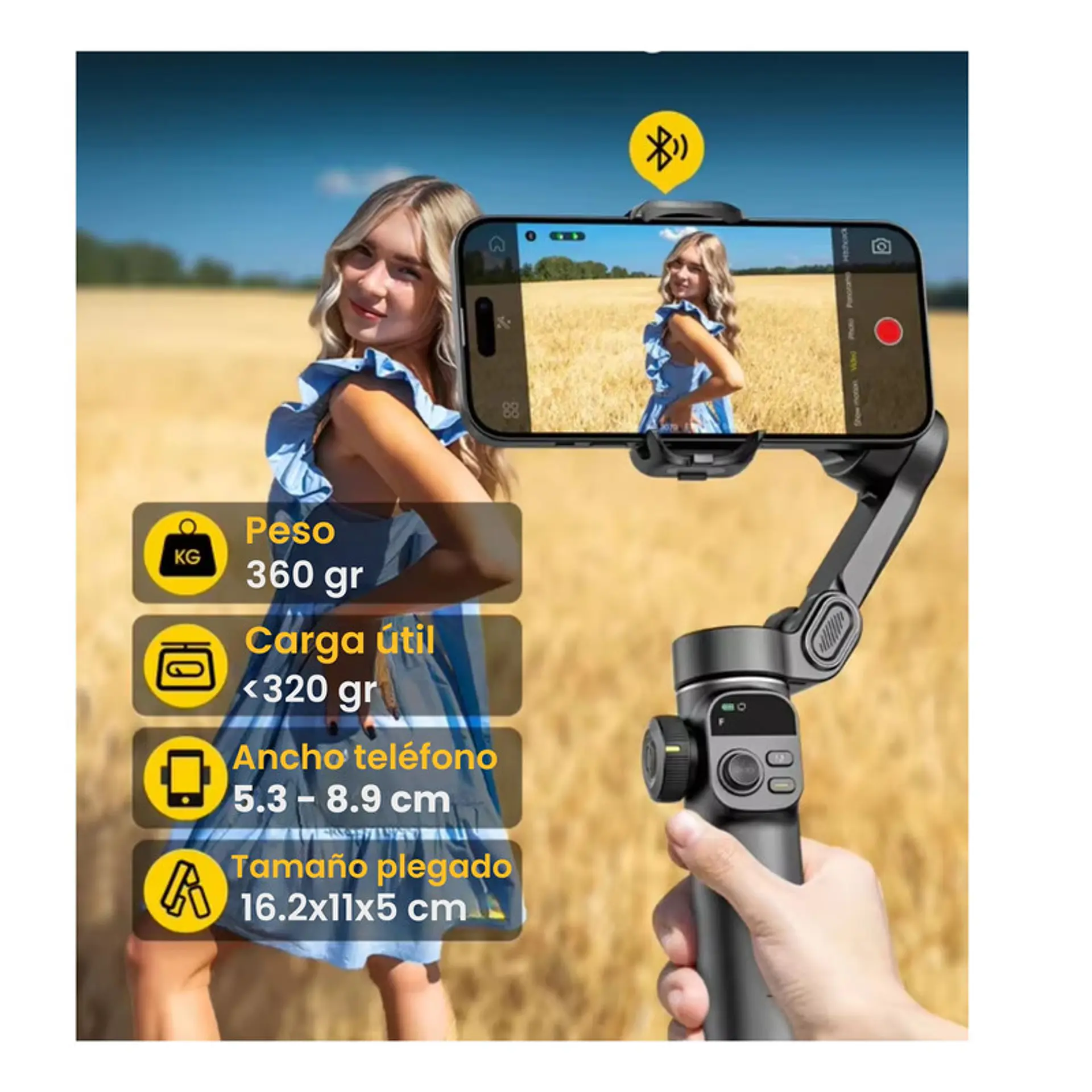 Estabilizador Celular Gimbal 3 Ejes Seguimiento AI 4