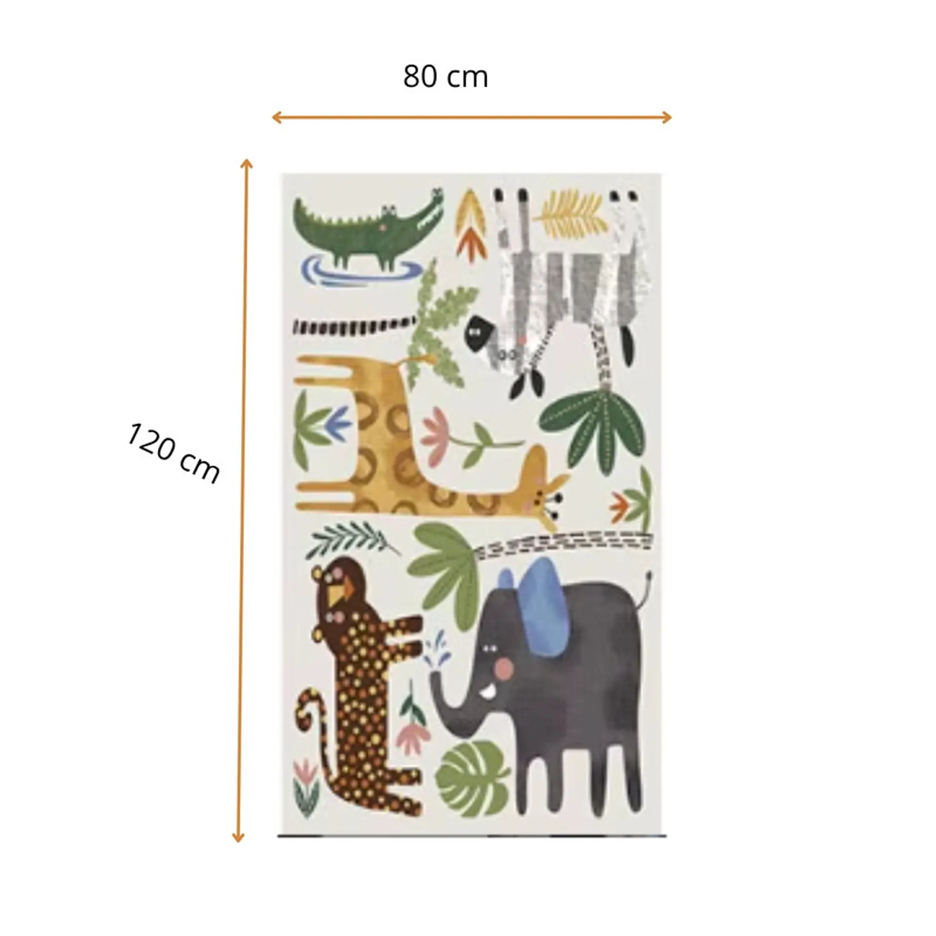 Alfombra Infantil Estampada 80x120 cm Jungla 2