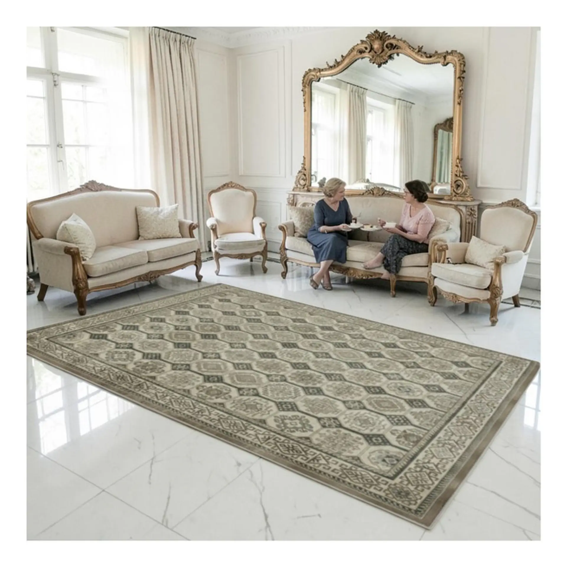 Alfombra Living Grande Estampada 150X200 cm Corum 3