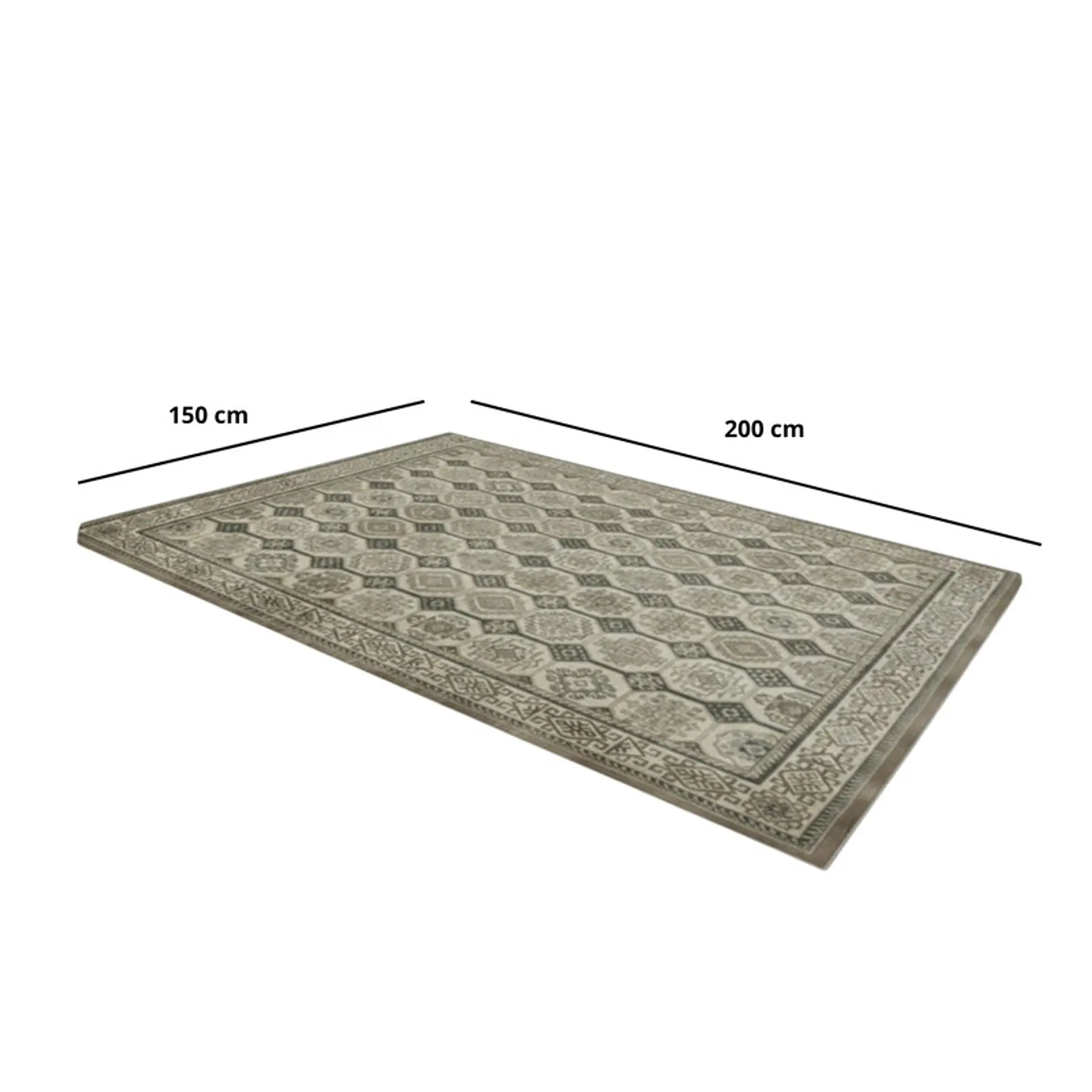 Alfombra Living Grande Estampada 150X200 cm Corum 4